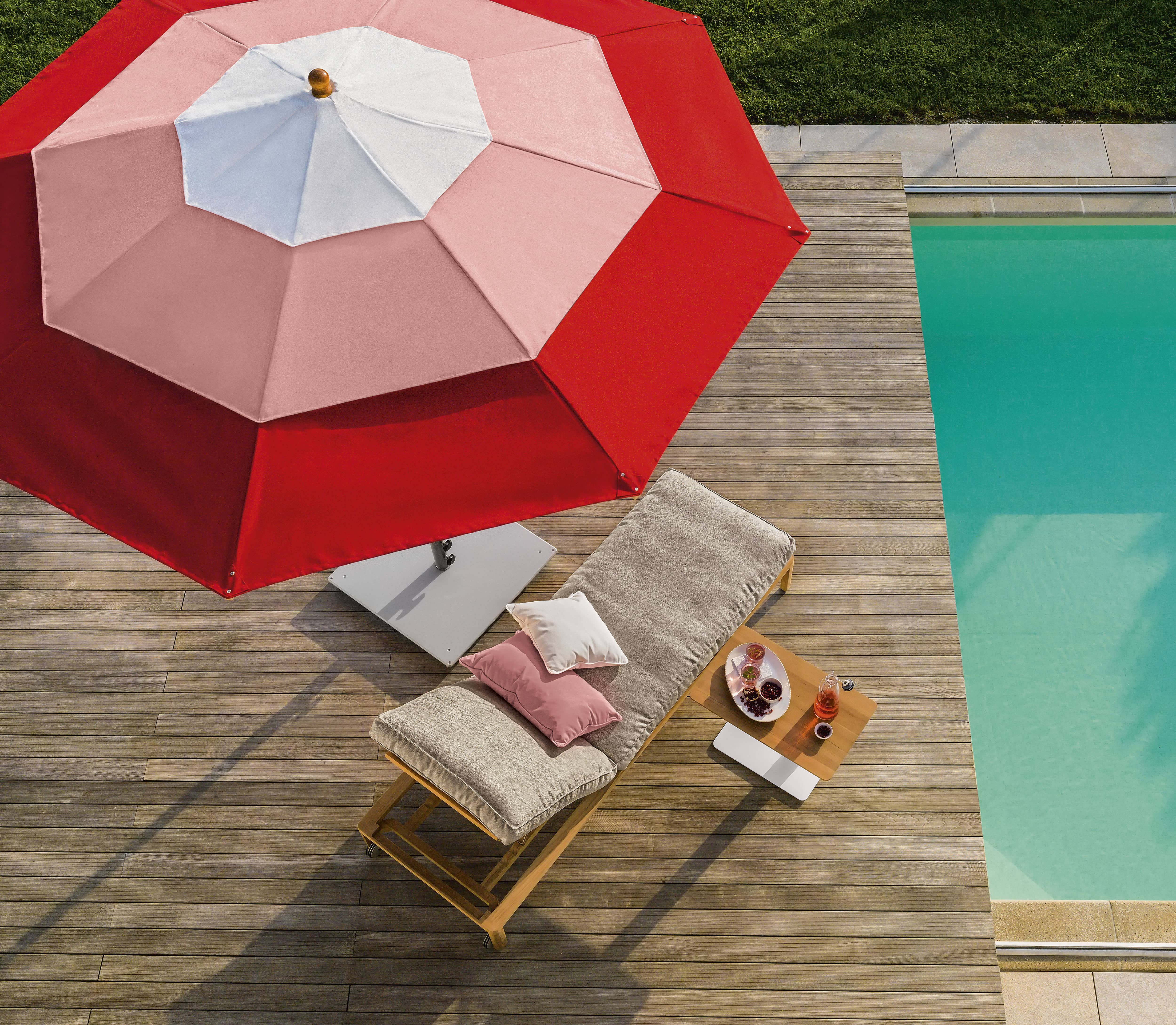 NewHampton_Sonnenliege_Beistelltisch_Weiss_65x40_Klassiker_Breeze_Kirschrot_Rosa_Weiss